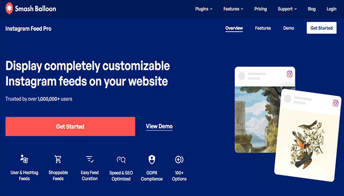 20+ إضافات ووردبريس رائعة لإدارة الصور 4 smashballoon instagram feed