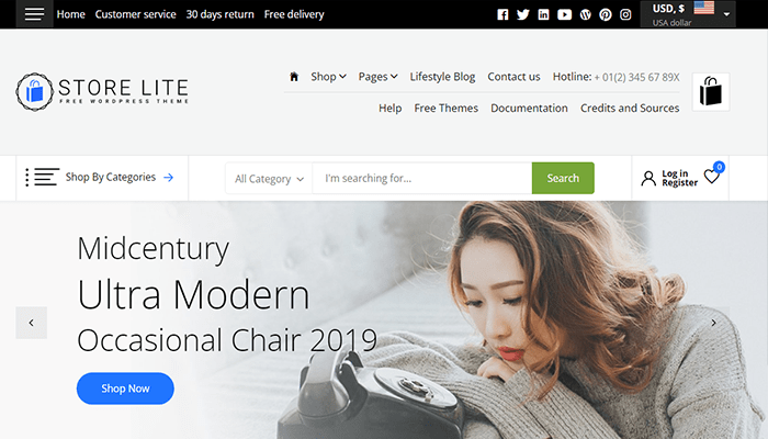 أفضل 80 قوالب ووردبريس مجانية لجميع انواع المواقع (2026) 18 قوالب ووردبريس - Store Lite