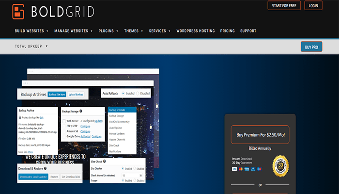 كم مرة يجب عليك عمل نسخة احتياطية كاملة لموقع ووردبريس 4 total upkeep homepage