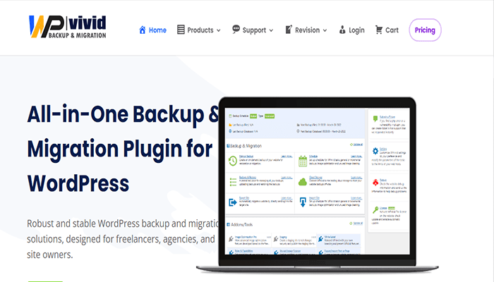 افضل 12 اضافات ترحيل ووردبريس مجانية ومدفوعة لعام 2025 11 wpvivid homepage