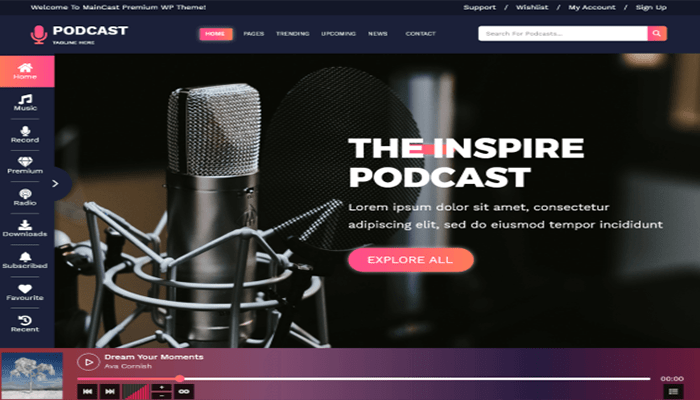 أفضل 15+ قوالب محطة راديو ووردبريس لعام 2025 22 قالب ووردبريس للبودكاست - Audio Podcast