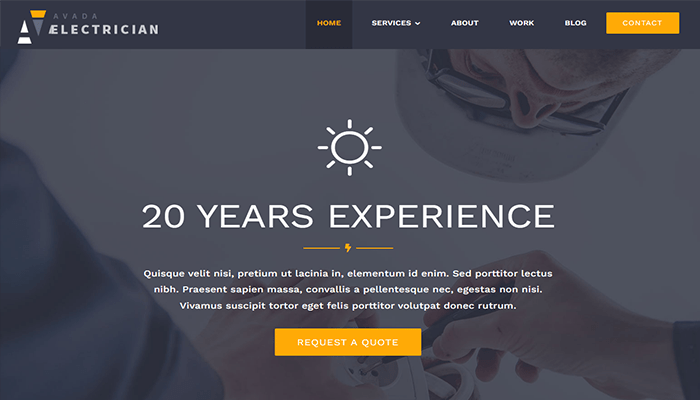 أفضل 12 قوالب ووردبريس الكهربائية - لجميع المهندسين لعام 2026 11 avada electrician wordpress theme