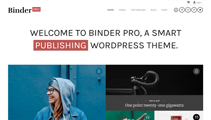 أفضل 25+ قوالب ووردبريس مدفوعة منظمة ومرتبة لعام 2025 10 قالب ووردبريس Binder PRO