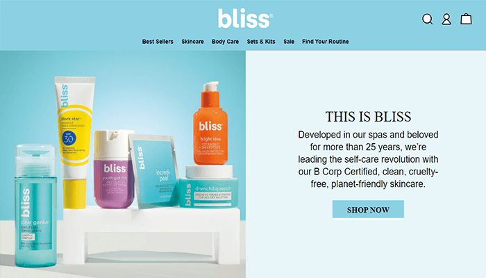 افضل 15 مواقع التجارة الإلكترونية الأكثر شهرة حول العالم 15 bliss homepage