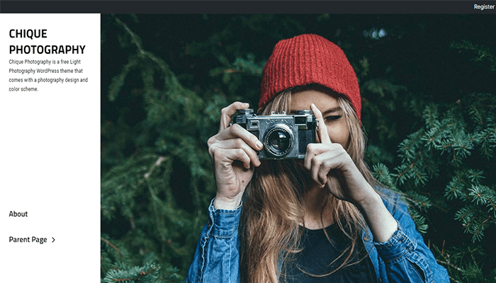 أفضل 30+ قوالب التصوير الفوتوغرافي ووردبريس لعام 2026 35 قوالب ووردبريس فوتوغرافي - chique