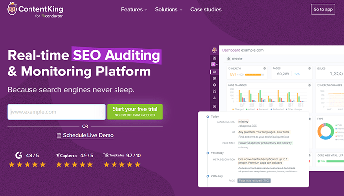 أفضل 25+ ادوات السيو لمراجعة موقعك ومراقبته لعام 2025 16 contentking homepage