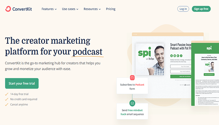 أفضل 9 خدمات التسويق عبر البريد الإلكتروني لعام 2025 8 convertkit homepage