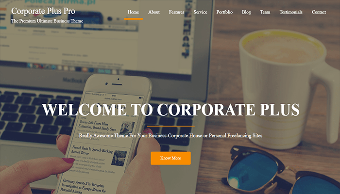 أفضل 40 قوالب اعمال ووردبريس المثالية للشركات لعام 2025 20 corporate plus pro wordpress theme