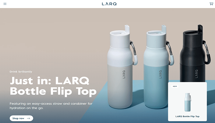 افضل 15 مواقع التجارة الإلكترونية الأكثر شهرة حول العالم 14 larq homepage