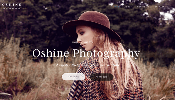 أفضل 30+ قوالب التصوير الفوتوغرافي ووردبريس لعام 2026 20 قالب التصوير الفوتوغرافي - Oshine Photography