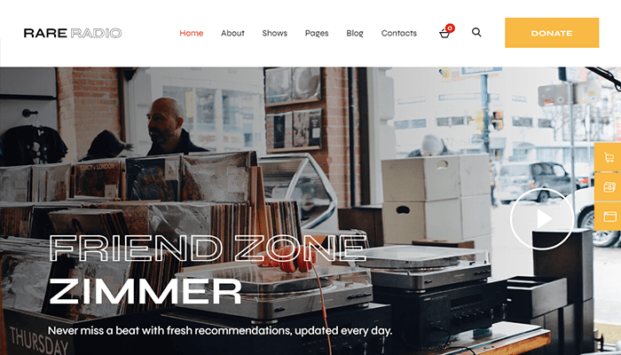 أفضل 15+ قوالب محطة راديو ووردبريس لعام 2025 17 rareradio wordpress theme