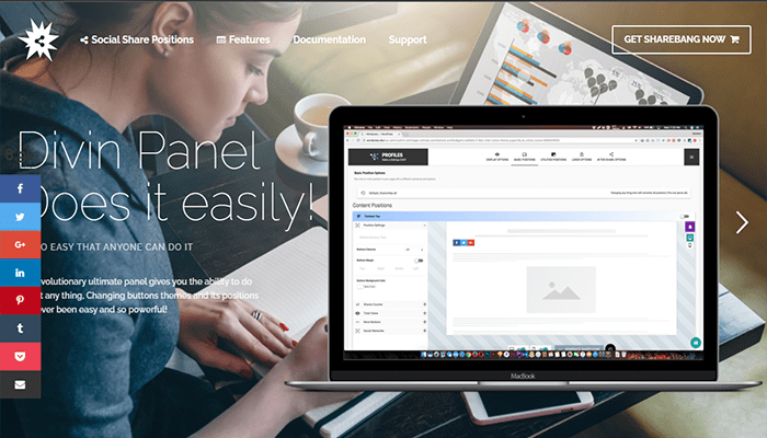 افضل 20+ اضافات السوشيال ميديا ووردبريس لعام 2025 16 اضافة المشاركة الاجتماعية - ShareBang