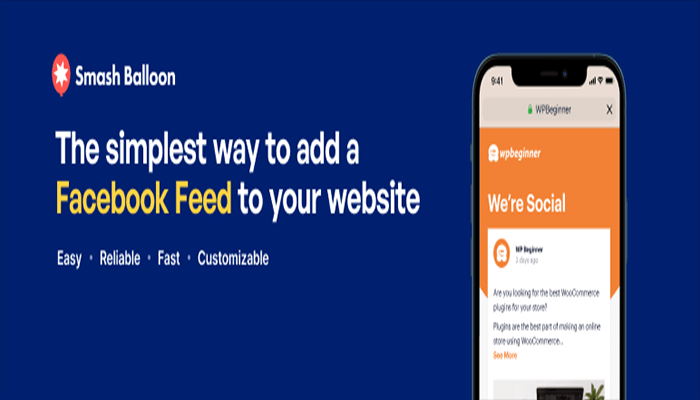 أفضل 4 اضافات الدليل الاجتماعي ووردبريس 2 smash balloon social post feed wordpress plugin