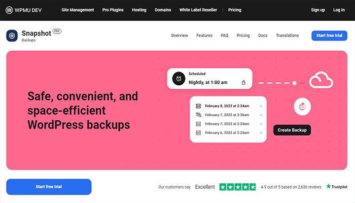 افضل 25+ اضافات متعددة المواقع ووردبريس لعام 2025 26 اضافة النسخ الاحتياطي Snapshot Pro