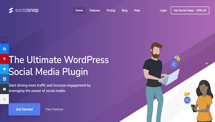 افضل 20+ اضافات السوشيال ميديا ووردبريس لعام 2025 14 اضافة ووردبريس للتواصل الاجتماعي - Social Snap