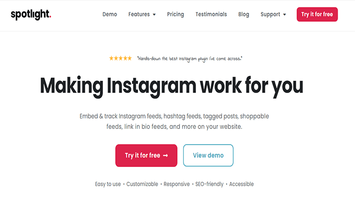 افضل 20+ اضافات السوشيال ميديا ووردبريس لعام 2025 25 spotlightwp homepage