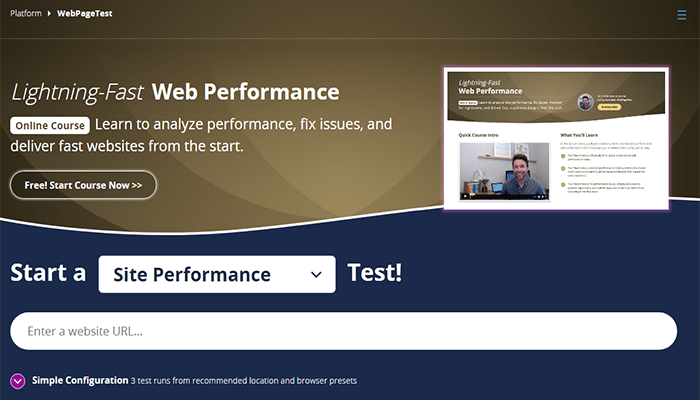 افضل 15 ادوات اختبار سرعة الموقع الإلكتروني لعام 2026 8 webpagetest tool