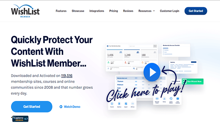 افضل 20 اضافات عضوية ووردبريس لعام 2025 13 wishlist member homepage