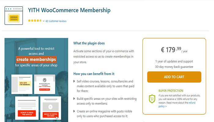 افضل 20 اضافات عضوية ووردبريس لعام 2025 16 yith woocommerce membership plugin