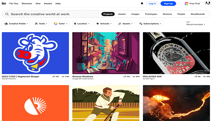 أفضل 15+ مواقع مستقل للعثور على عمل لعام 2025 10 behance homepage