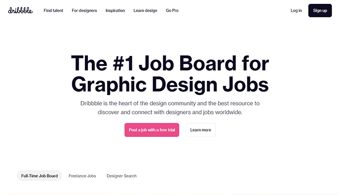 أفضل 15+ مواقع مستقل للعثور على عمل لعام 2025 12 dribbble jobs homepage