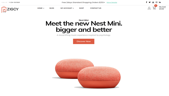 أفضل 30+ قوالب تجارة الكترونية ووردبريس لزيادة مبيعاتك 2025 12 قالب متجر الكتروني - Zigcy Lite