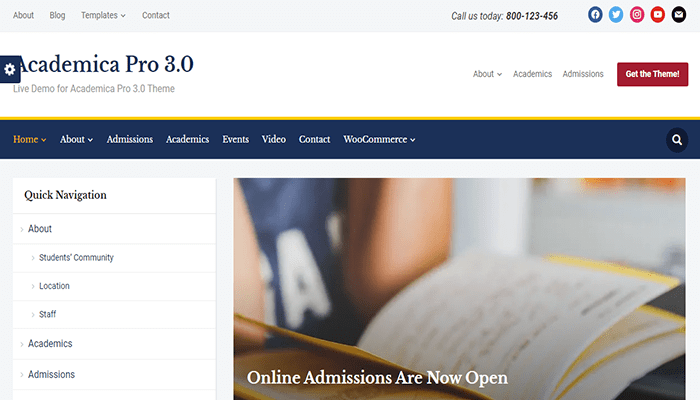 أفضل 25+ قوالب ووردبريس تعليمية للمدارس والجامعات (2026) 6 قوالب ووردبريس التعليمية - Academica Pro