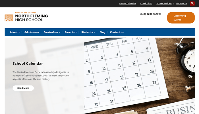 أفضل 25+ قوالب ووردبريس تعليمية للمدارس والجامعات (2026) 15 قوالب ووردبريس التعليمية - Fleming School