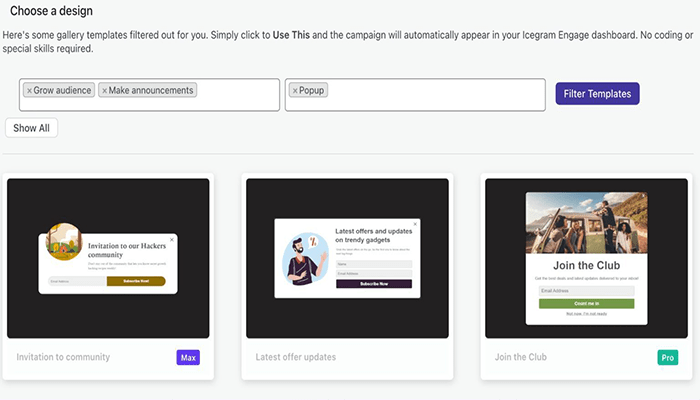 أفضل 8 اضافات النوافذ المنبثقة ووردبريس لعام 2026 10 Overview of The Icegram Engage Plugin