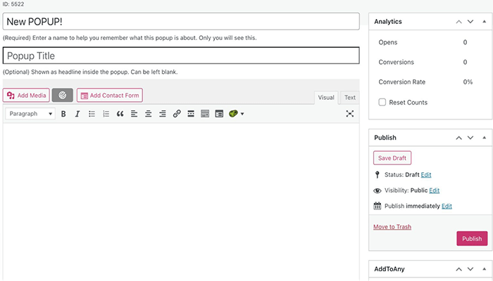أفضل 8 اضافات النوافذ المنبثقة ووردبريس لعام 2026 12 Popup-Maker: إنشاء نافذة منبثقة جديدة