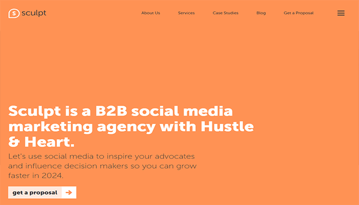 أفضل 29 وكالات تسويق رقمي لزيادة المبيعات فى عام 2026 24 Sculpt Homepage