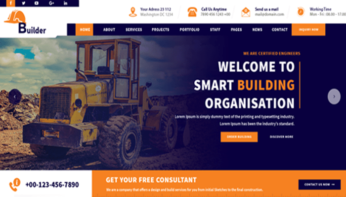 أفضل 24 قوالب ووردبريس عقارات للوسطاء العقاريين لعام 2025 19 قالب ووردبريس العقاري VW Construction Estate