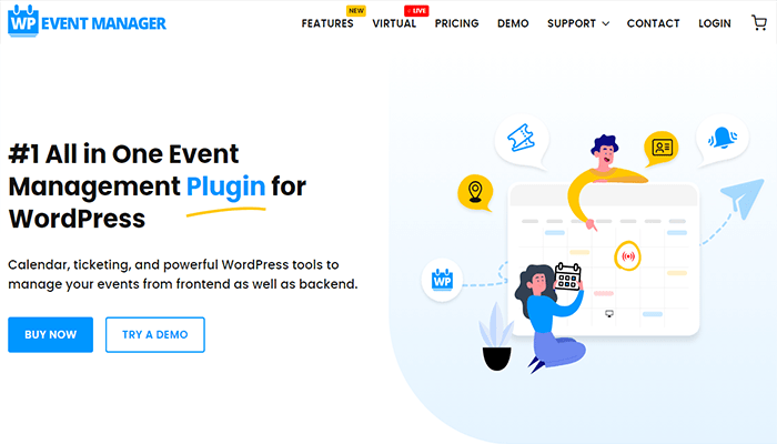 أفضل 13 اضافات أحداث ووردبريس الكثير منها مجاني لعام 2025 4 اضافة أحداث ووردبريس WP Event Manager