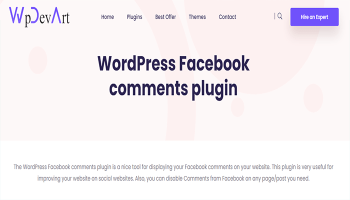 أفضل 15+ اضافات تعليقات ووردبريس لتعزيز التفاعل لعام 2025 9 WpDevArt Facebook Comments