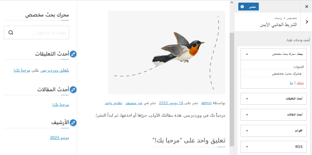 ما هو سيدبار ووردبريس؟ وكيفية إنشائه وكيف يعمل! 20 changing widget name