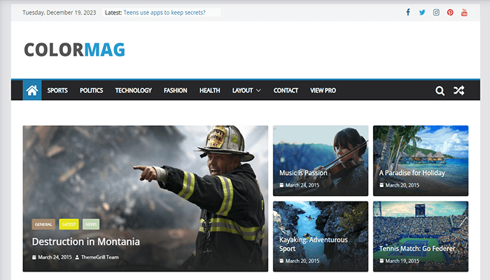 أفضل 80 قوالب ووردبريس مجانية لجميع انواع المواقع (2026) 52 قالب ووردبريس ColorMag