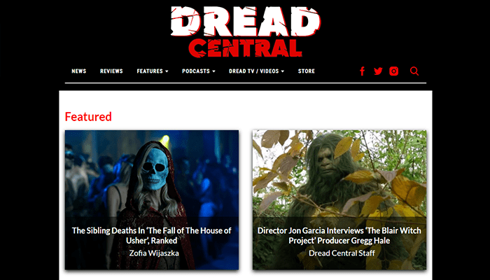 29 فكرة مدونة جديدة ناجحة للبدء بها هذا العام 24 dreadcentral homepage