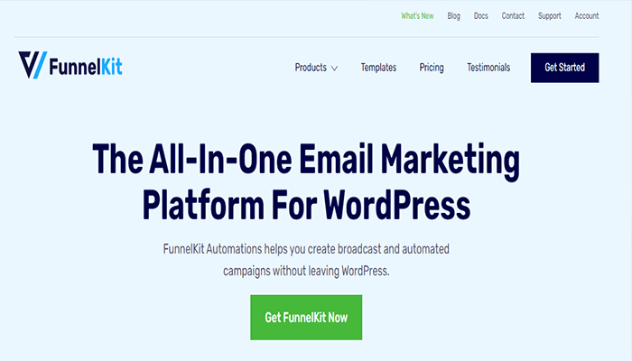 أفضل 10 اضافات إدارة علاقات العملاء ووردبريس لعام 2025 4 funnelkit wordpress marketing automation autonami