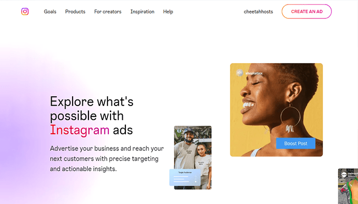 كيفية زيادة حركة المرور موقع ووردبريس؟ (أفضل 20 ممارسة) 5 صفحة انستقرام الرئيسية