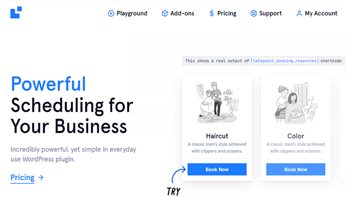 أفضل 13 اضافات أحداث ووردبريس الكثير منها مجاني لعام 2025 1 اضافة أحداث ووردبريس LatePoint