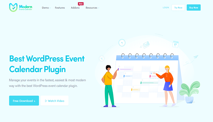 أفضل 13 اضافات أحداث ووردبريس الكثير منها مجاني لعام 2025 2 اضافة أحداث ووردبريس Modern Events Calendar