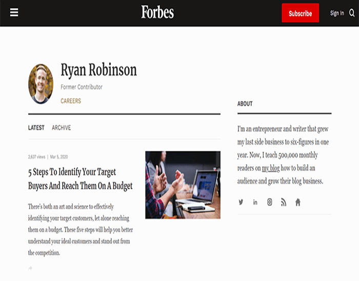 ما هو الجيست بوست؟ كل ما تحتاج إلى معرفته 11 Ryan Robinson Forbes Bio