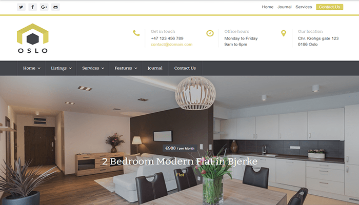 أفضل 24 قوالب ووردبريس عقارات للوسطاء العقاريين لعام 2025 14 قالب ووردبريس العقارية Wpcasa Oslo