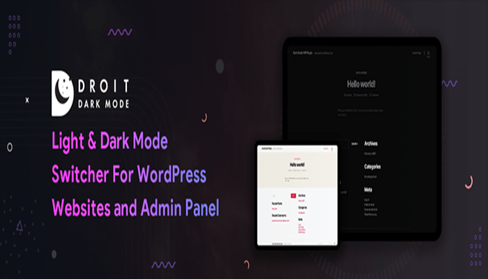 أفضل 8 اضافات الوضع المظلم ووردبريس لتمكين الوضع المظلم فى موقعك 2 Droit Dark Mode Plugin