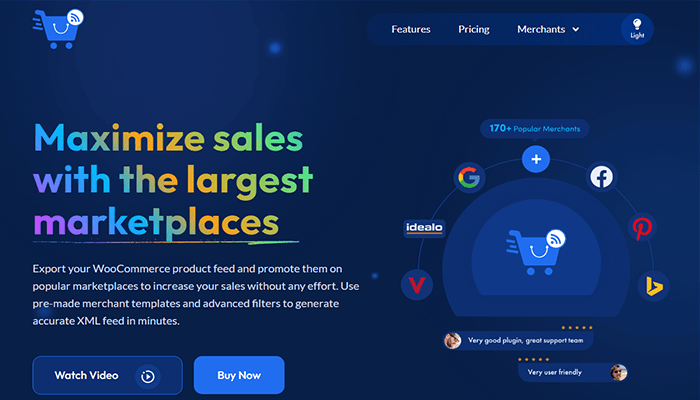 أفضل اضافات جوجل التسوق ووردبريس في عام 2026 6 Product Feed Manager Homepage