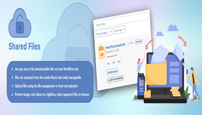 أفضل 10 اضافات ادارة التحميل ووردبريس لعام 2025 12 اضافة ادارة التحميل ووردبريس Shared Files