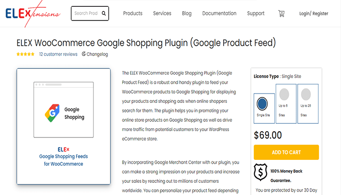 أفضل اضافات جوجل التسوق ووردبريس في عام 2026 1 elex woocommerce google product feed plugin