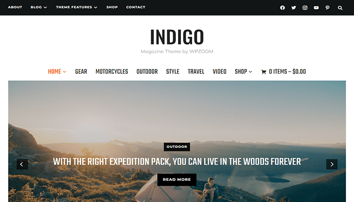 أفضل 29 قوالب ووردبريس الأكثر شهرة لعام 2026 18 indigo wordpress theme