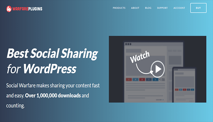 أفضل اضافات انقر للتغريد ووردبريس لإضافة المشاركة الاجتماعية 2 warfareplugins homepage