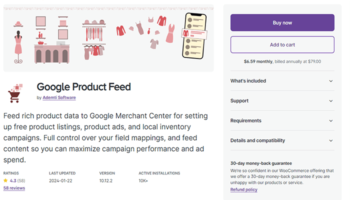 أفضل اضافات جوجل التسوق ووردبريس في عام 2026 2 woo google product feed